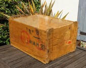 Vintage French large nitramite explosives wooden crate / 1950s rustic large storage box