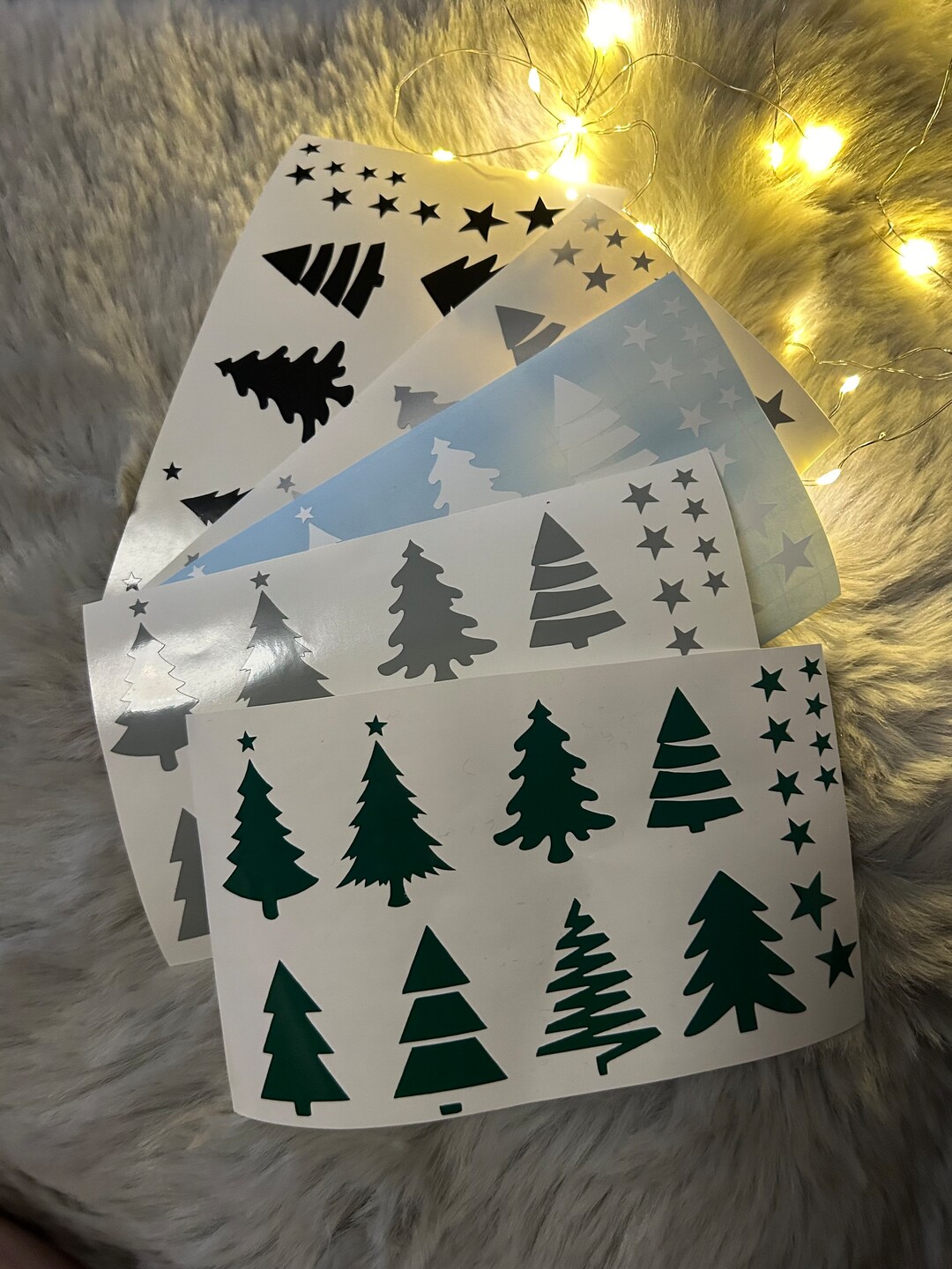 Fir Real Sticker Stickers Sticking Fir Trees Stars Christmas - Etsy