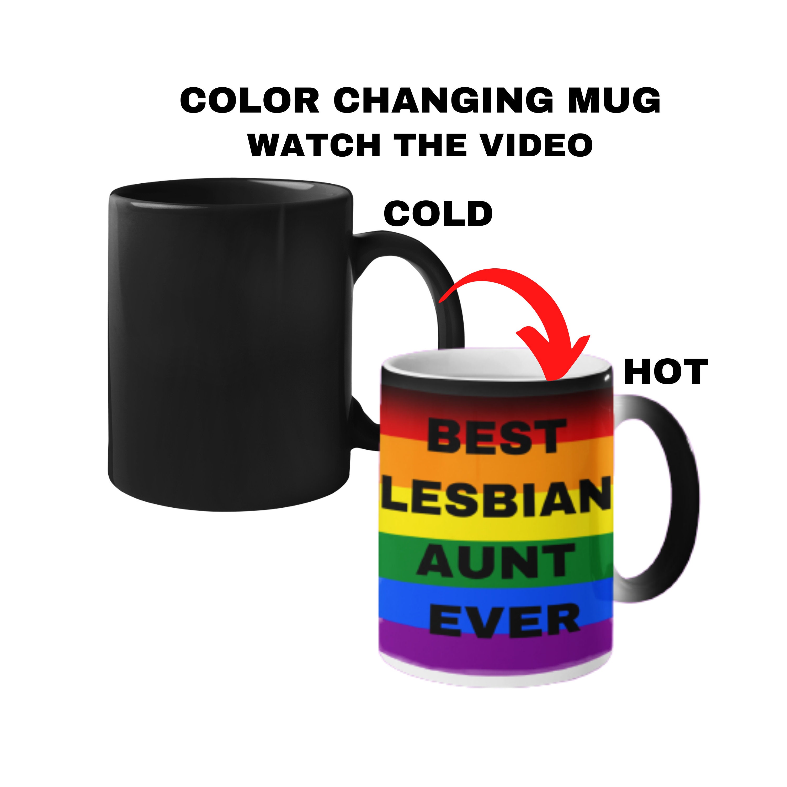 Best Lesbian Aunt Ever Magic Mug Gay LGBT Coffee Tea Ceramic | Etsy