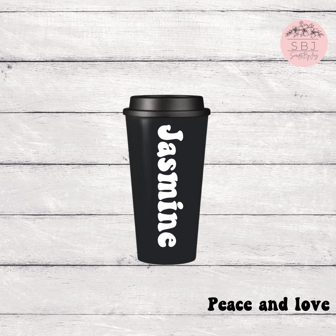 Personalized Travel Coffee Cup 16oz. Reusable Plastic Coffee Etsy