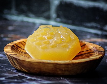 Jabón de miel - Jabón de panal hecho a mano con miel auténtica - Regalo - Hecho en Suiza