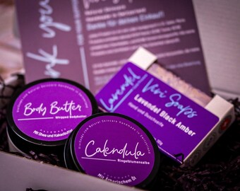 Gift Set Relax - Lavender - Handmade cold-pressed soap - Body butter - Ointment - Relaxation - Made in Switzerland