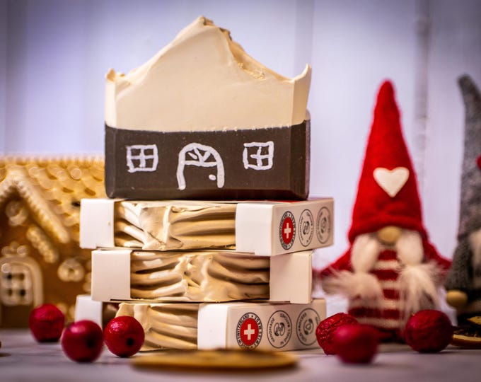 Featured listing image: Gingerbread Cookies - Limited Edition Handmade Vegan Christmas Soaps - Gift - Advent - Made in Switzerland - Cold Process Method