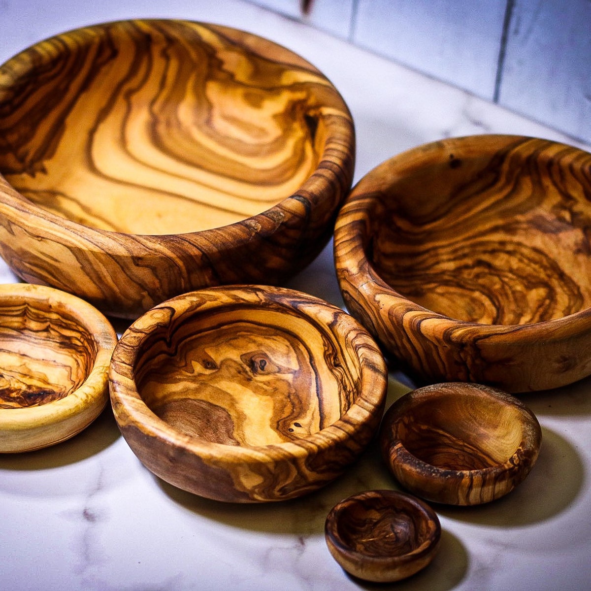 Olive Wood Bowls Set of 6 Handmade Bowls Made of Olive Wood in Different Sizes Made in Germany Fruit Bowl Salad Bowl Gift - Etsy