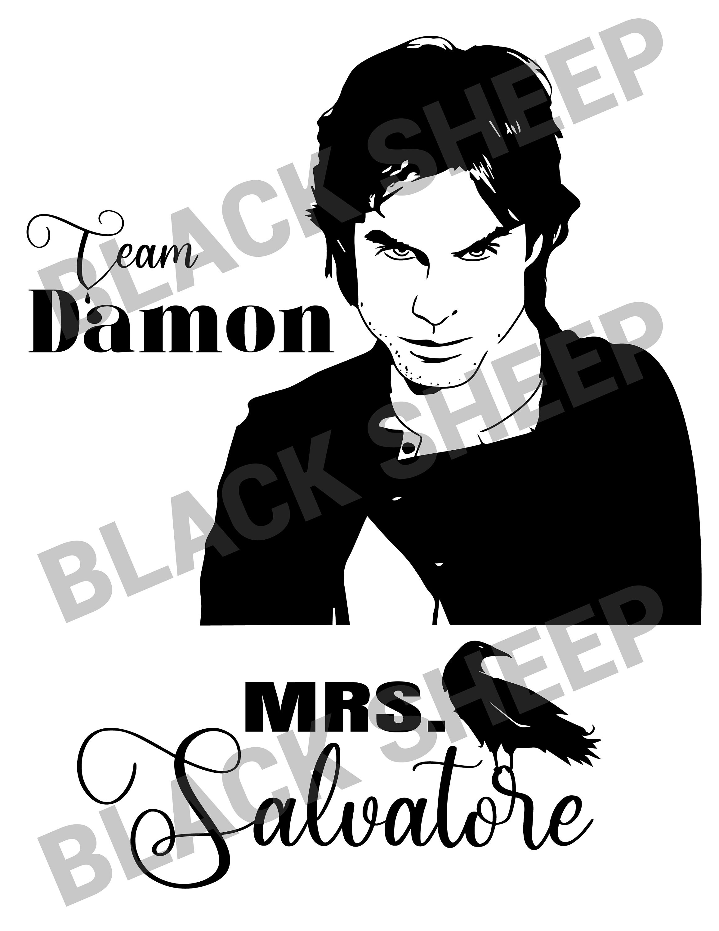 Vampire Diaries svg Damon Salvatore Damon Illustration SVG Etsy