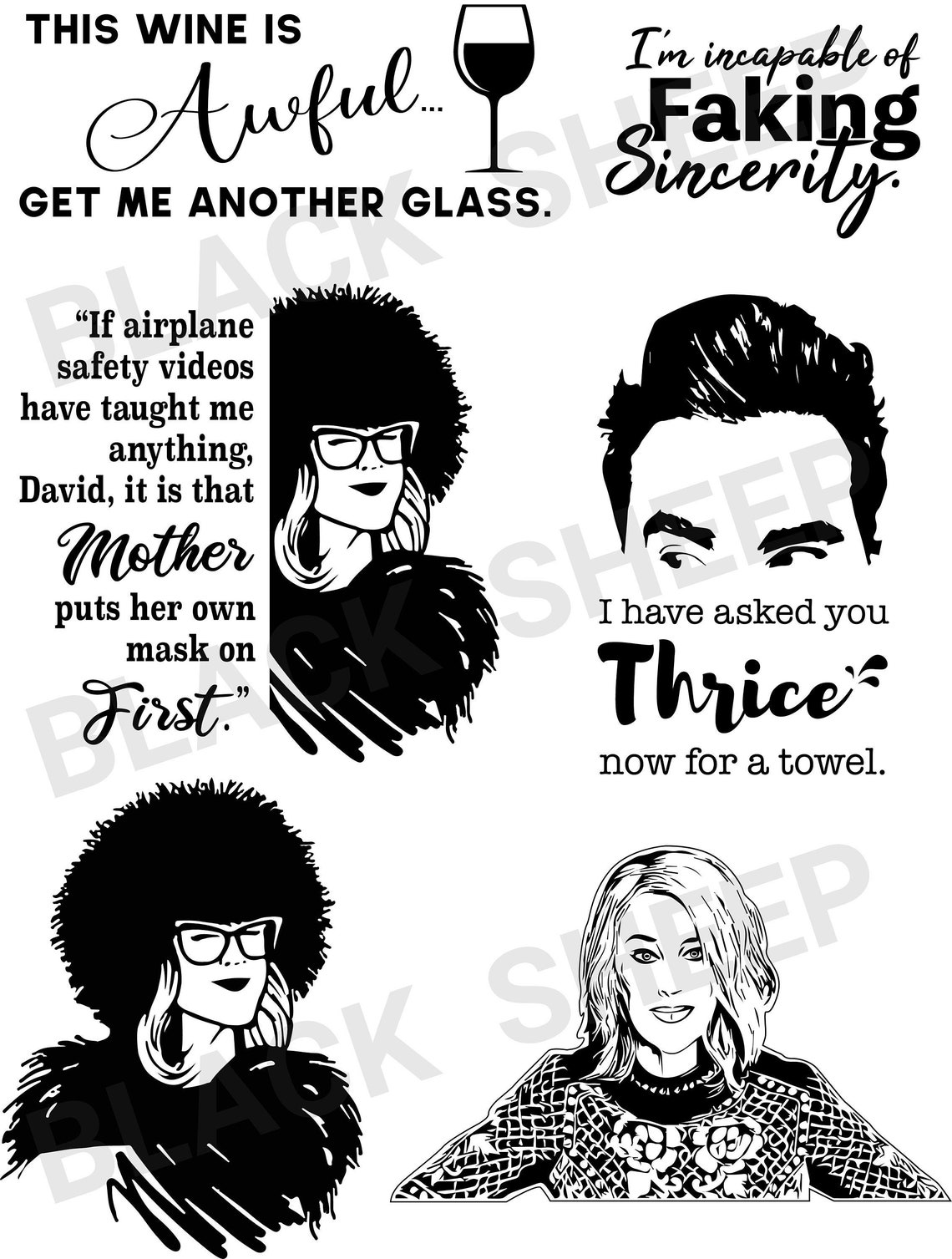 Schitt's Svg Creek Quotes SVG Files Schitt's Decor Etsy