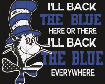 Cat in the hat back the blue Clearance