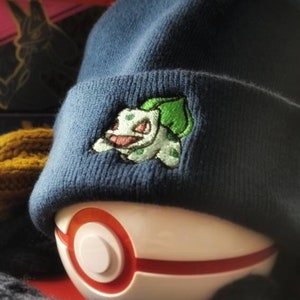 Bulbasaur Hat Embroidered Pokemon beanie Winter hat Spring beanie cutest pokemon gift