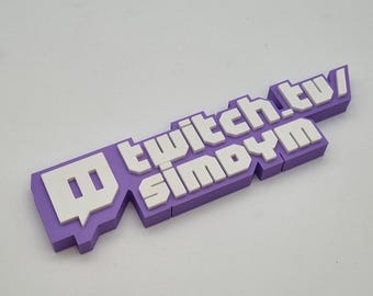 Custom 3D Printed Name Plate – Personalised Gamer Tag, Twitch, YouTube or Desk Name Stand – Gift for Gamers & Streamers