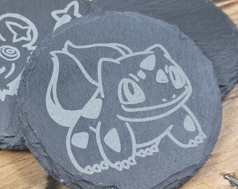 Pokémon Slate Coasters Custom design pokemon gift coffee coaster beer coaster natural slate pokemon coaster