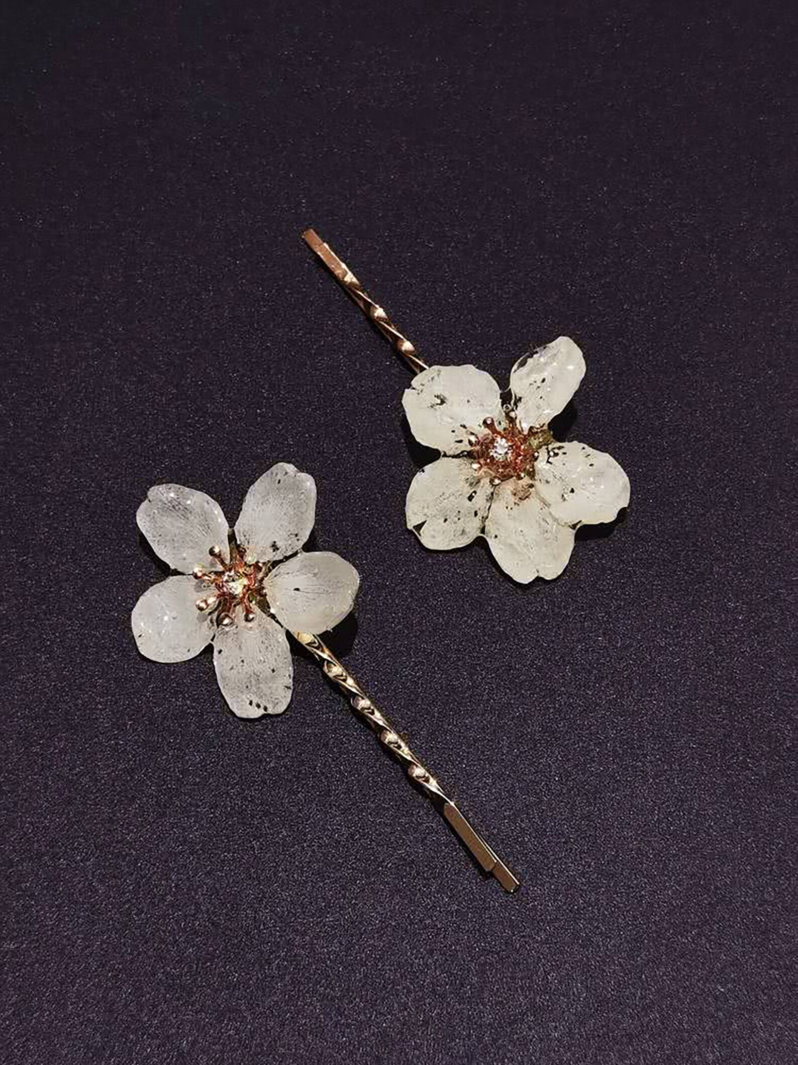 Sakura Hairpin Pure Natural Flower Hairpin Natural Flower Etsy