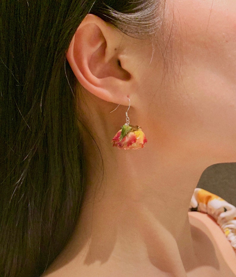 Rose bud earrings Clearance