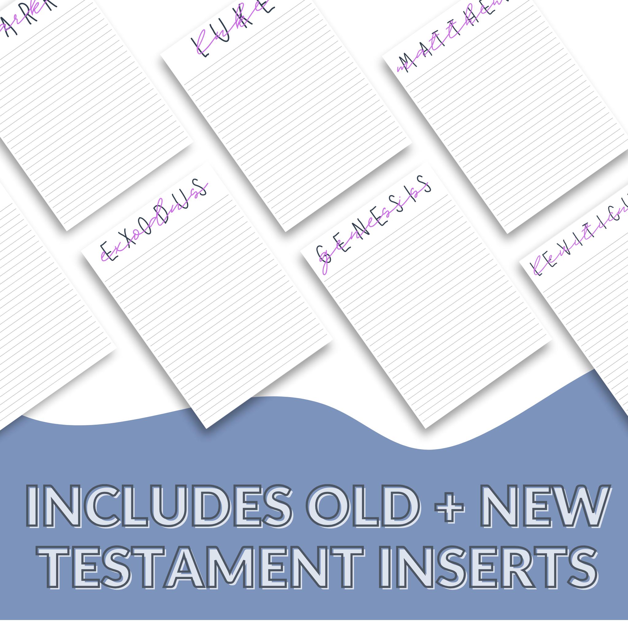 Bible Journaling - Book of Bible Inserts (purple) - Etsy