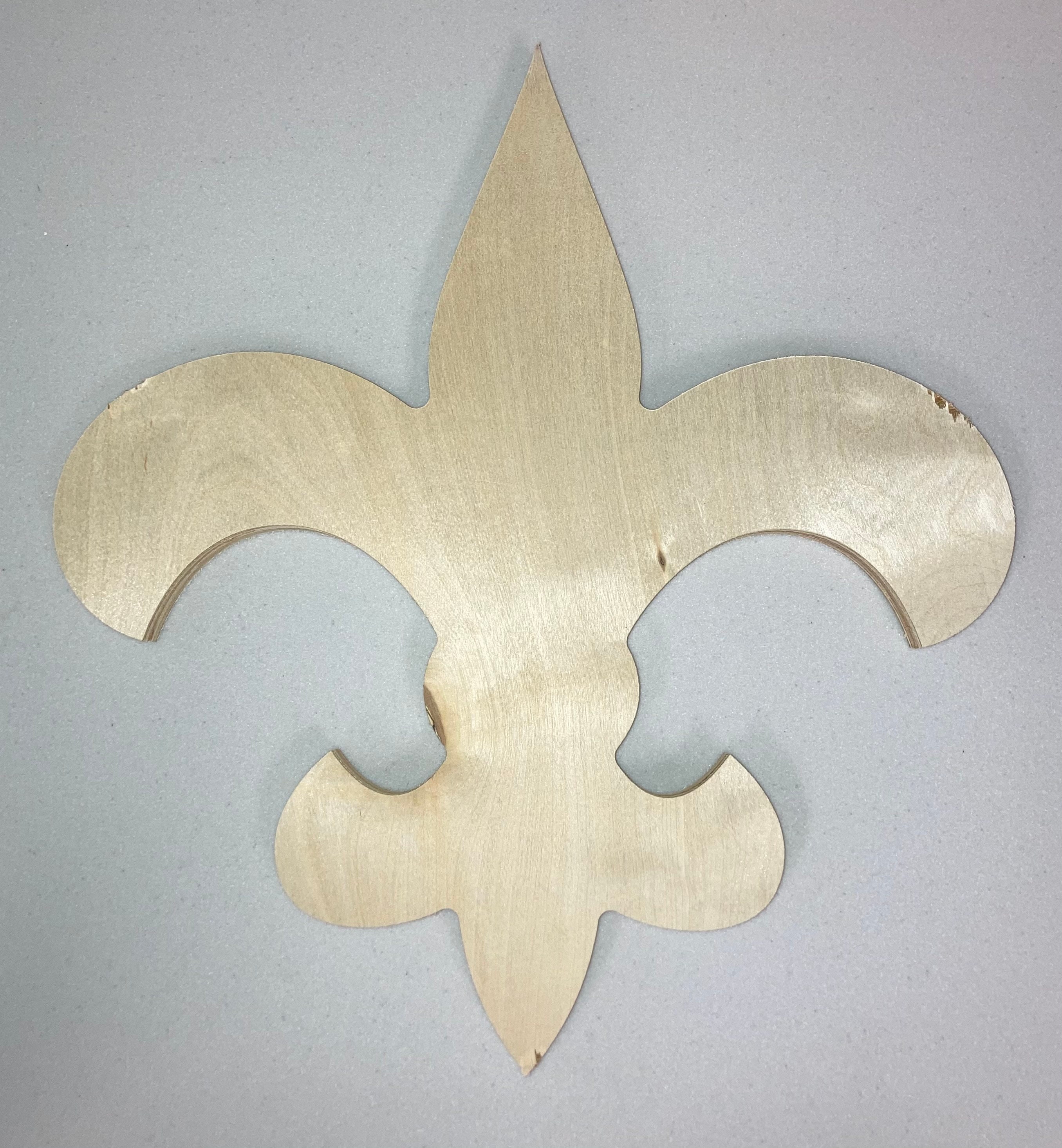 Wood Fleur De Lis Unfinished Cutout | Etsy