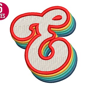 Retro Alphabet Buchstabe E Stickmuster, Schrift, Maschinenstickmuster, Instant Download