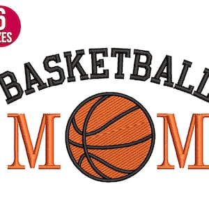 Basketball mom embroidery design, Mom gift, Machine embroidery file