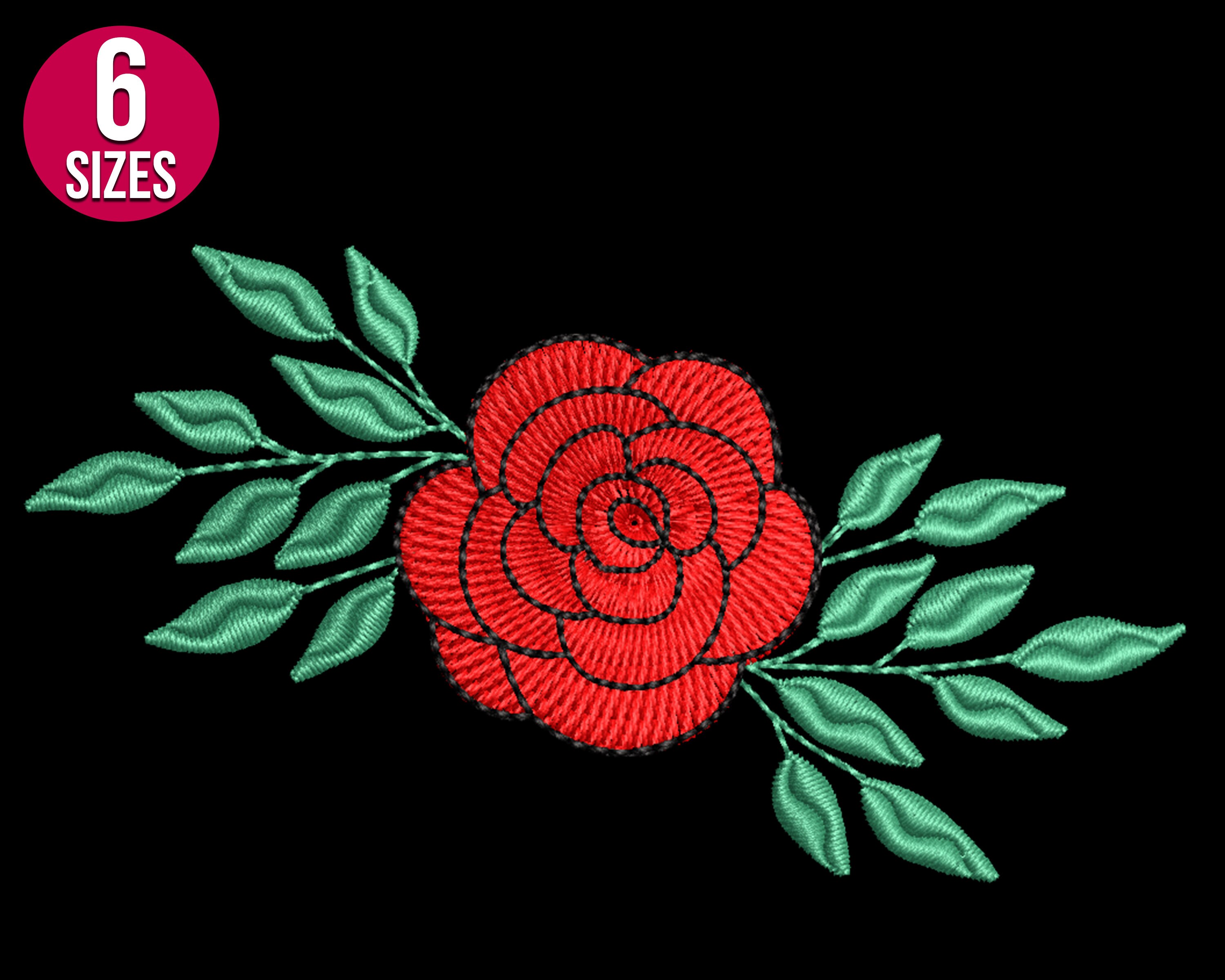 Rose Embroidery Design Flower Machine Embroidery File Etsy