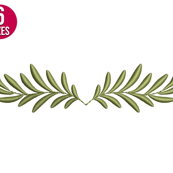 Olive border, Olive branch, Leaf wreath, Machine embroidery design, Instant download