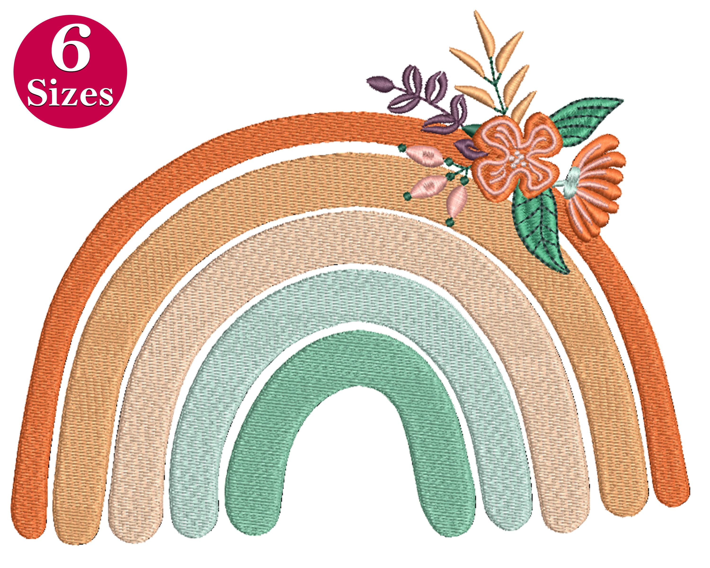 Boho rainbow embroidery design machine embroidery file  etsy Boho rainbow embroidery design machine embroidery file  etsy