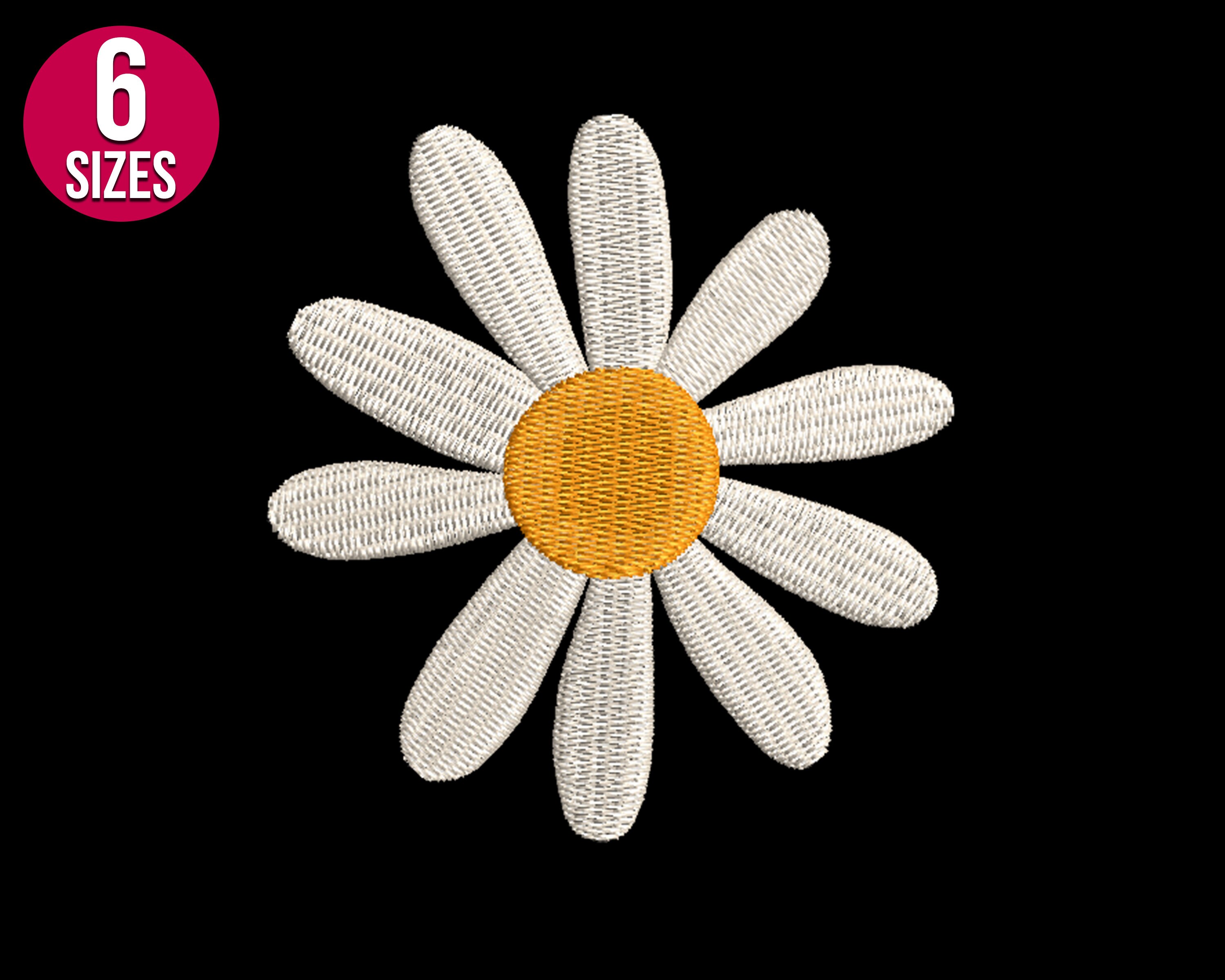 Mini Daisy Flowers Embroidery Design Machine Embroidery File Etsy