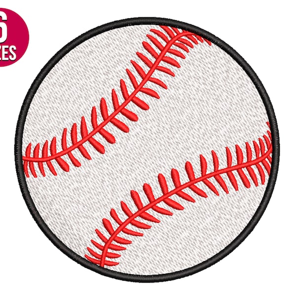 Baseball embroidery design, Baseball stitches, Machine embroidery file, Instant download