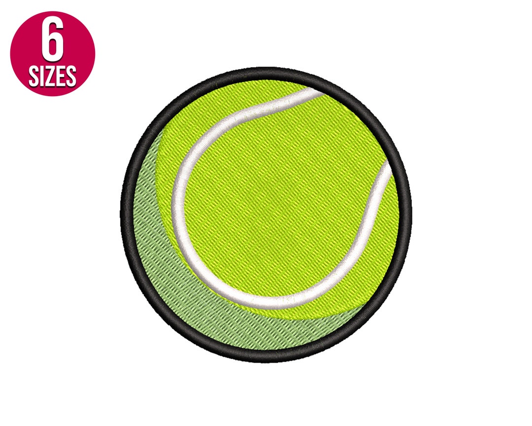 Tennis Ball Embroidery Design, Machine Embroidery File, Digital