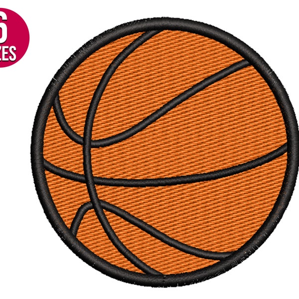 Motif de broderie de basket-ball, fichier de broderie machine