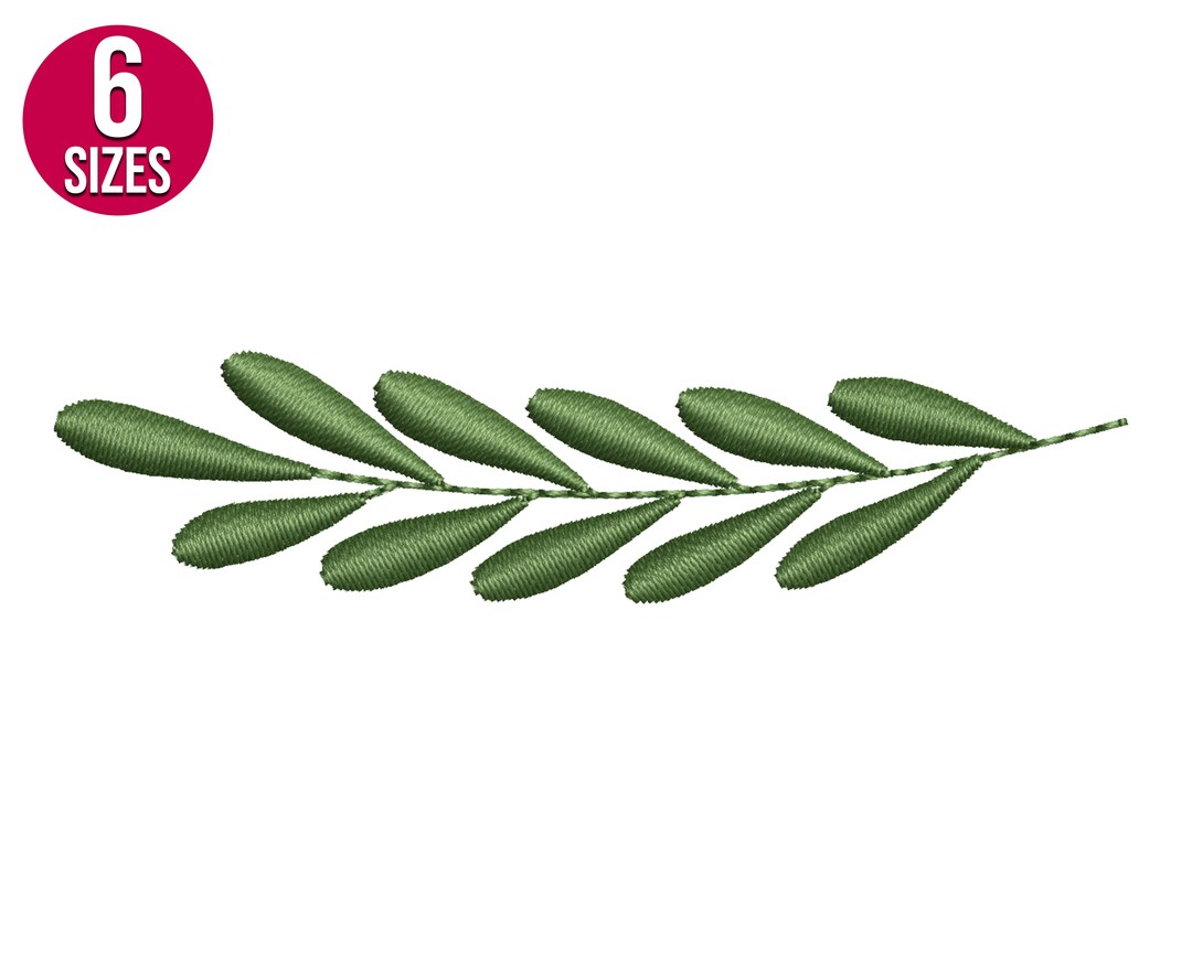 Olive Leaf Border, Machine Embroidery Design, Instant Download Etsy