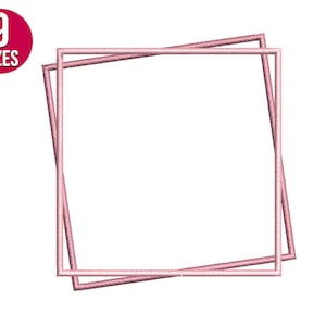 Disegno ricamo telaio quadrato, disegno monogramma, ricamo a macchina