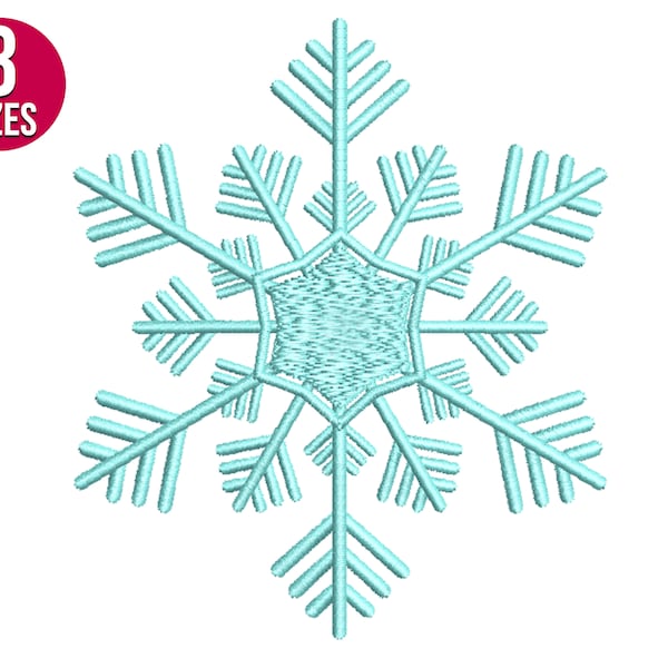 Snowflake embroidery design, Winter, Christmas embroidery, Machine embroidery file