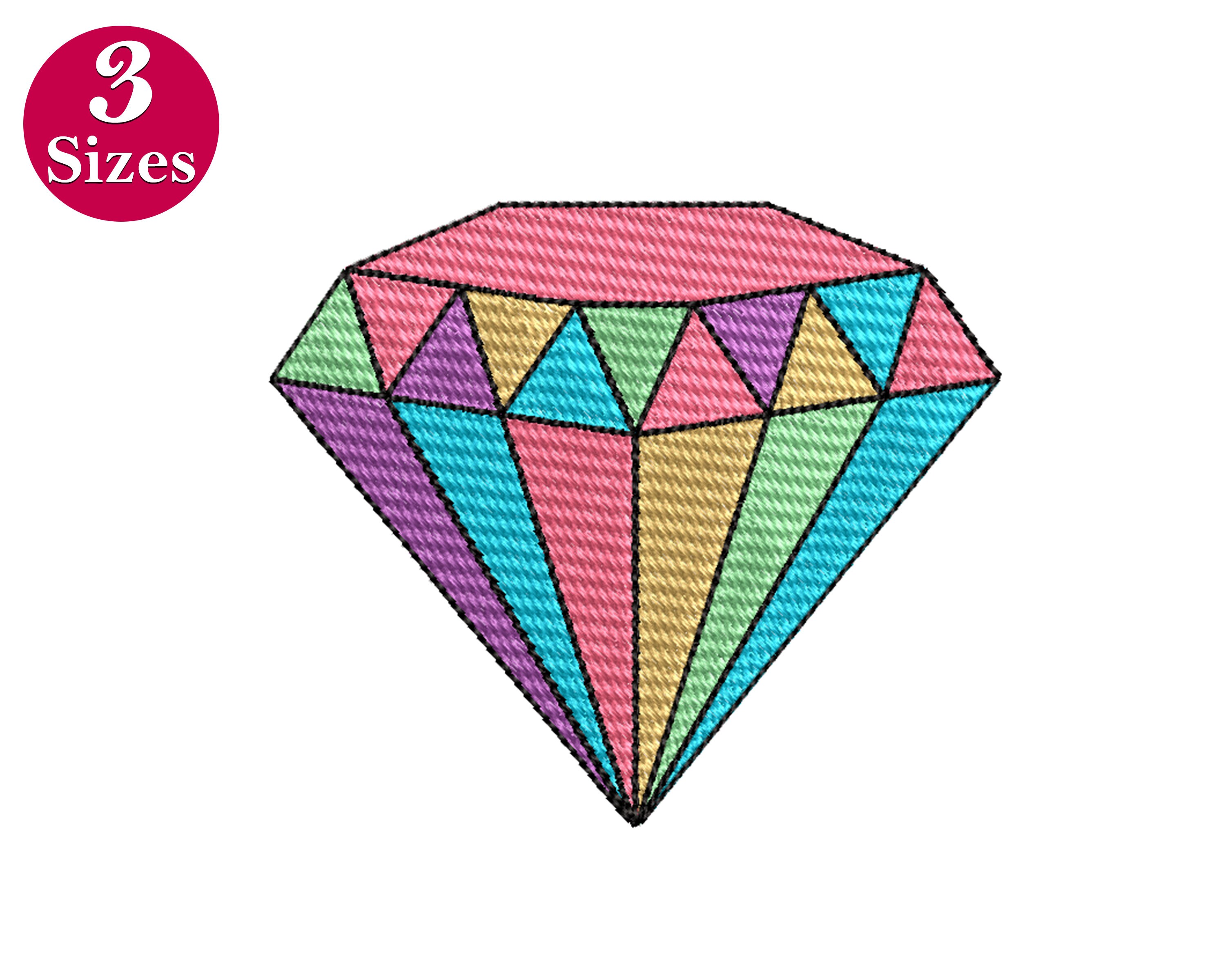 Diamond embroidery design Gem stone Machine embroidery file Etsy