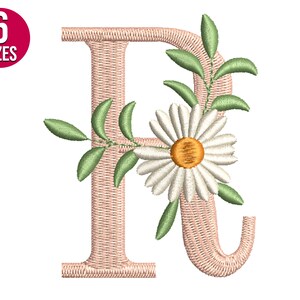 Blumen Schriftart Blumen Alphabet R Buchstabe Stickdatei, Stickdatei Stickdatei, Instant Download