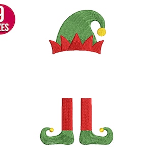 Elf machine embroidery design, Christmas, Instant download