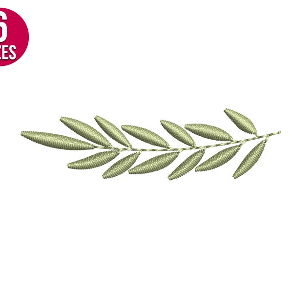 Olive branch, Leaf border, Machine embroidery design, Instant download