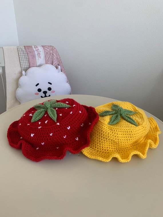 Crochet Fruit Bucket Hat - Etsy