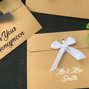 Wedding Gift Envelope - Wedding Cash Envelope - For Your Honeymoon Donation Envelope - Wedding Gift Envelope - Wedding Money Envelope