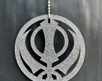 Baba Deep Singh Ji Car Hanging - Punjabi Sikh Religious Ornament For Rearview Mirror