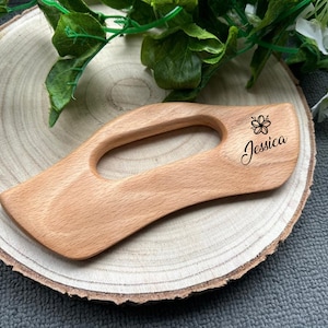 Personalised Wooden body lymphatic drainage gua sha tool Guasha