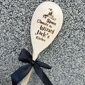 Personalised Wizard HP Wooden Spoon Gift Engraved Stocking Filler
