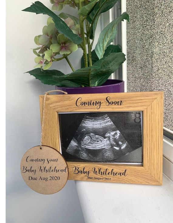 Personalised New Baby Scan Photo Frame Plaque Keepsake