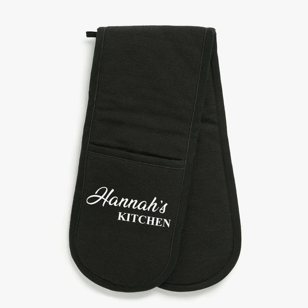 Personalised Double Oven Glove Fathers Day Grandma Grandad Dad Cooking Baking Queen Grandma Gran Best Mummy Valentines
