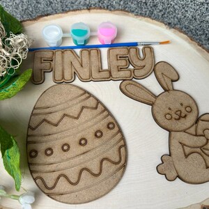 Personalised Easter DIY, Easter basket Stuffers, Personalised Paint Kit, paint your own decorations kids activity, Art and Crafts