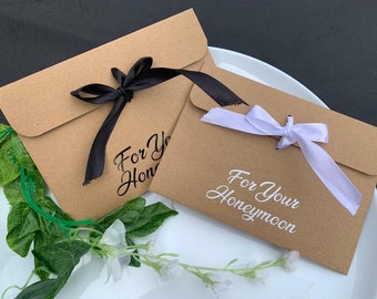 FOR YOU HONEYMOON Wedding Gift Envelope - Wedding Cash Envelope - Honeymoon Donation Envelope - Wedding Gift Envelope - Money Envelope