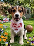 England Football Dog Bandana | "Come On England" Match Day Accessory