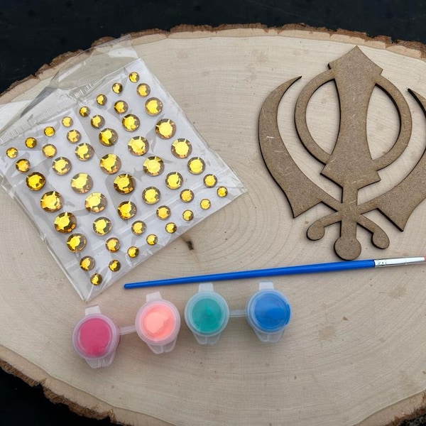 Kits de decoración Khanda - Kits de artesanía Punjabi - Bandi Chor - Regalos sikh para niños - Regalos sikhi - Regalos educativos sikhi - regalos para niños sikh