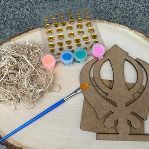 Khanda-decoratiesets - Punjabi-knutselsets - Bandi Chor - Sikhcadeaus voor kinderen - Sikhcadeaus - Educatieve sikhi-cadeaus - cadeaus voor sikh-kinderen