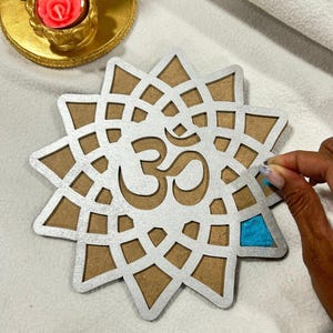 Rangoli-stencils, voor Rangoli-kleuren, Diwali Diya, sjabloon, kinderen Diwali-kunst en ambacht Herbruikbare Rangoli-stencils, Milieuvriendelijk, rommelvrij