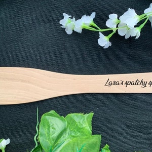 Benutzerdefinierte Holzspachtel Personalisierte Utensilien Gravierte Mini Koch Star Baker Weihnachtsgeschenk Strumpffüller Spaß Küche Valentinsgrüße