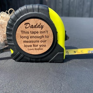 Personalised Engraved 3 Metre Tape Measure Daddy Father Grandad idea Gift Birthday tool box Great Gift