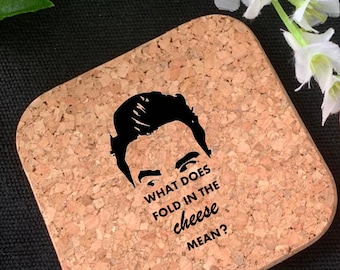 Schitt's Creek Coaster, Eww David!, Rose Apothecary, David Rose, Schitt's Creek Gift, Moira Rose, Cork Utensils Drinkware